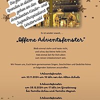 Es ist wieder soweit - offene Adventsfenster!